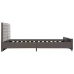 vidaXL Cadre de lit sans matelas gris velours 180x200 cm