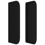 vidaXL Tête de lit avec oreilles Noir 183x16x78/88 cm Tissu