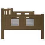 vidaXL Lit de jour sans matelas marron miel bois pin massif 90x190 cm