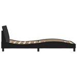 vidaXL Cadre de lit avec tête de lit Noir 90x200 cm Similicuir