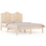vidaXL Cadre de lit Bois de pin massif 140x200 cm