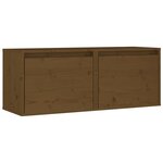 vidaXL Armoires murales 2Pièces Marron miel 45x30x35cm Bois de pin massif