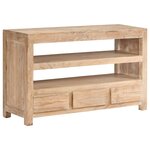 vidaXL Meuble TV Bois d'acacia massif 90 x 30 x 55 cm Marron clair