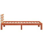 vidaXL Cadre de lit sans matelas cire marron 75x190 cm bois pin massif