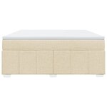 vidaXL Sommier à lattes de lit avec matelas Crème 180x200 cm Tissu