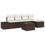 vidaXL Ensemble de canapés de jardin de 5 pièces avec coussins gris en poly rattan