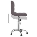 vidaXL Chaise pivotante de salle à manger Taupe Tissu