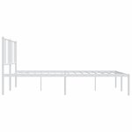 vidaXL Cadre de lit métal sans matelas et tête de lit blanc 180x200 cm