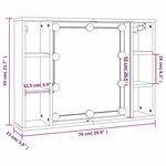 vidaXL Armoire à miroir avec LED Chêne marron 76x15x55 cm
