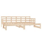 vidaXL Lit coulissant sans matelas bois de pin massif 2x(90x200) cm