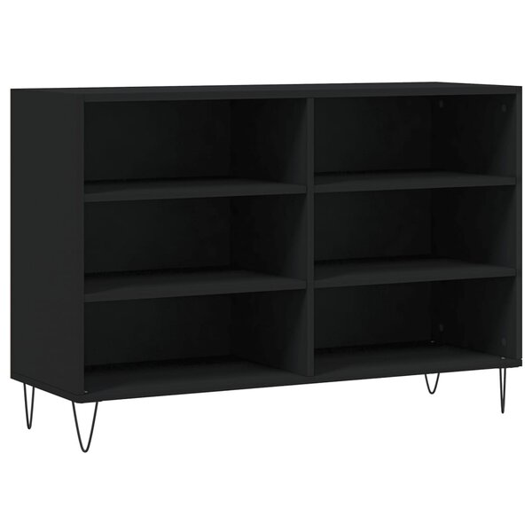 vidaXL Buffet noir 103 5x35x70 cm bois d'ingénierie