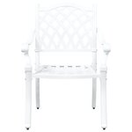 Chaises de jardin vidaXL 2 Pièces en aluminium moulé  blanches