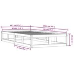 vidaXL Cadre de lit sans matelas noir 90x190 cm bois massif