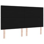 Tête de lit vidaXL capitonnée noire 180 cm en velours