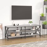 vidaXL Meuble TV sonoma gris 140x40x50 cm bois d'ingénierie