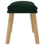 vidaXL Repose-pied Vert foncé 45x29 5x35 cm Velours