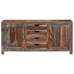 vidaXL Buffet gris 160x40x75 cm bois de sesham massif