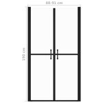 vidaXL Porte de douche ESG transparent (88-91)x190 cm
