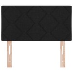 Tête de lit design blocs de diamant noir 80 cm en tissu