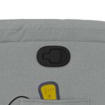 vidaXL Fauteuil de massage inclinable Gris clair Tissu