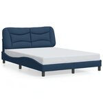 vidaXL Cadre de lit sans matelas bleu 120x200 cm tissu