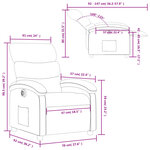 vidaXL Fauteuil inclinable électrique Gris Similicuir