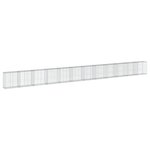 vidaXL Panier gabion avec couvercle 1200x50x100 cm fer galvanisé