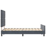 Cadre de lit vidaXL Gris foncé 120x200 cm Velours