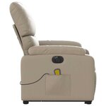 vidaXL Fauteuil inclinable de massage électrique cappuccino similicuir