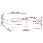 vidaXL Sommier à lattes de lit avec matelas LED Gris clair 200x200 cm