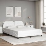 vidaXL Cadre de lit sans matelas blanc 160x200 cm similicuir