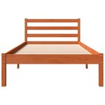 vidaXL Cadre de lit sans matelas cire marron 100x200cm bois pin massif