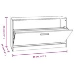 vidaXL Banc à chaussures Blanc brillant 80x24x45 cm Bois d'ingénierie