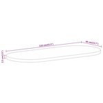 vidaXL Dessus de table 110x40x2 5 cm ovale bois massif de manguier
