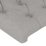 vidaXL Tête de lit à LED Gris clair 93x16x118/128 cm Tissu