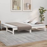 vidaXL Lit coulissant Blanc 2x(90x190) cm Bois de pin massif