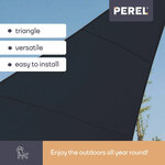 Perel Voile d'ombrage  perméable  respirant  3 6 x 3 6 x 3 6 m  180 g/m²  PEHD  triangulaire  gris foncé