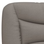 vidaXL Lit avec matelas taupe 200x200 cm tissu