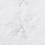 vidaXL Jupe de sapin de Noël de luxe Blanc 122 cm Fausse fourrure