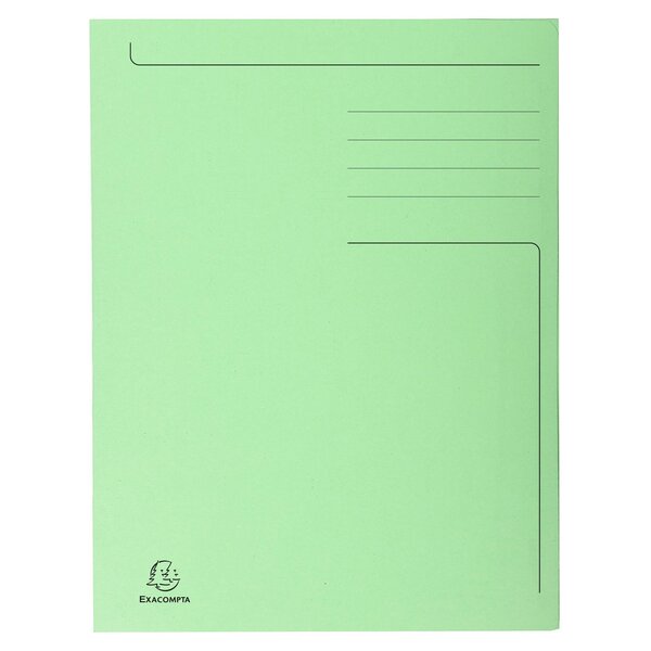 Chemise Imprimée 3 Rabats Forever® 280gm2 - Vert Pré - X 50 - Exacompta