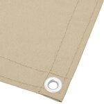 vidaXL Écran de balcon beige 75x800 cm 100  polyester oxford