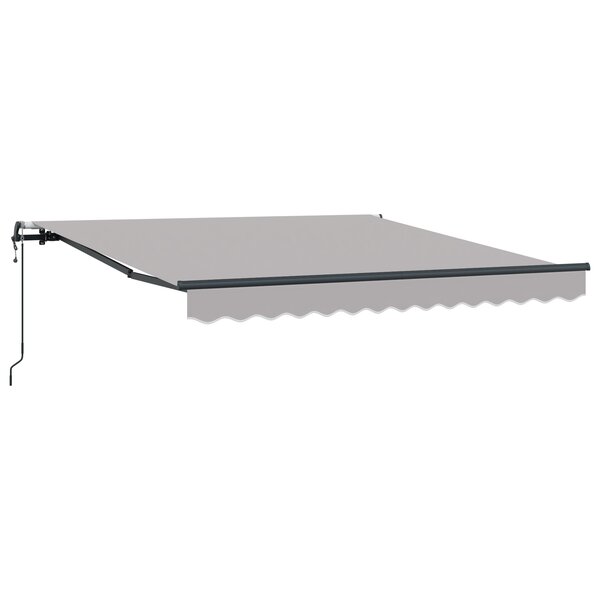 Auvent rétractable automatique vidaXL Gris Clair 350x250 cm