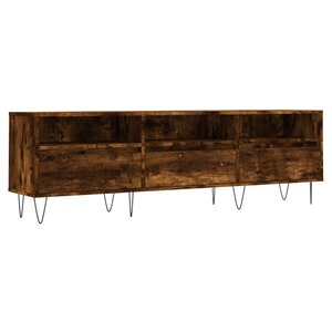 vidaXL Meuble TV chêne fumé 150x30x44 5 cm bois d'ingénierie