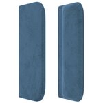 vidaXL Tête de lit avec oreilles Bleu foncé 163x16x78/88 cm Velours