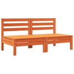 vidaXL Canapé de jardin sans accoudoirs coussins 2 Pièces bois massif pin