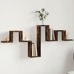 vidaXL Étagère murale chêne fumé 104 5x10x43 cm bois d'ingénierie