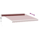 vidaXL Auvent rétractable automatique bordeaux 400x300 cm