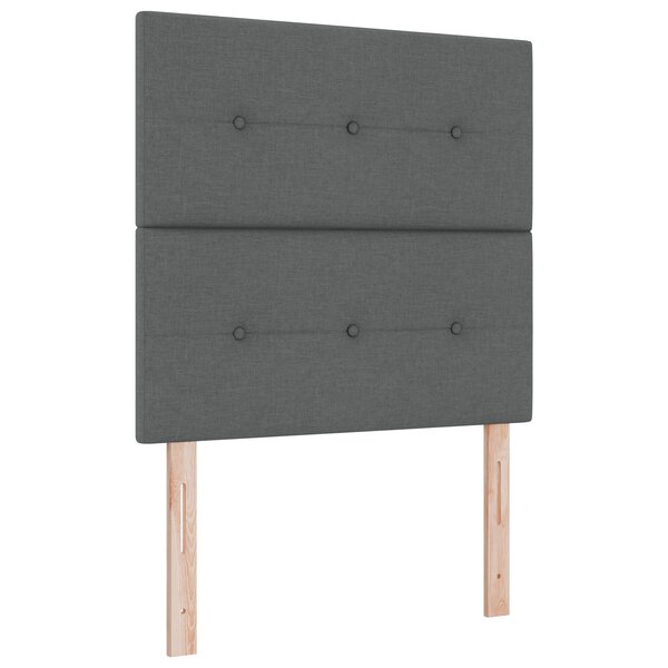 Headboard LED vidaXL Gris Foncé 100 cm Tissu