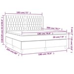 vidaXL Sommier à lattes de lit matelas et LED Noir 180x200 cm Velours