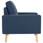 vidaXL Fauteuil bleu tissu